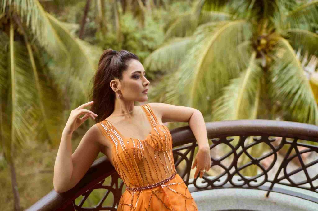 Rashi Khanna Orange dress